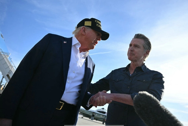 newsom_to_meet_with_trump_over_la_fire_aid_water